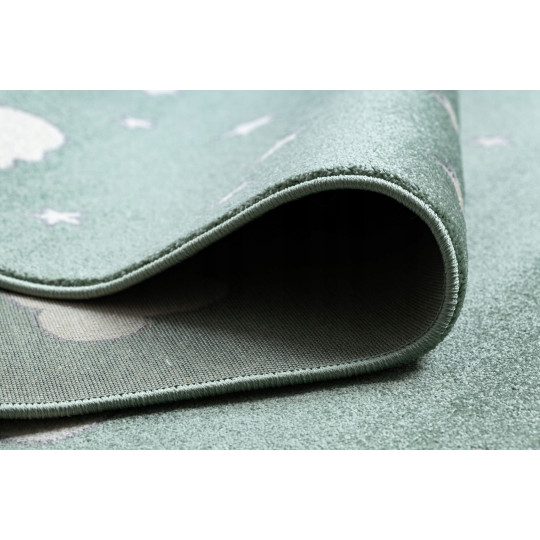 Covor modern pentru copii în culoarea verde, disponibil în diverse dimensiuni