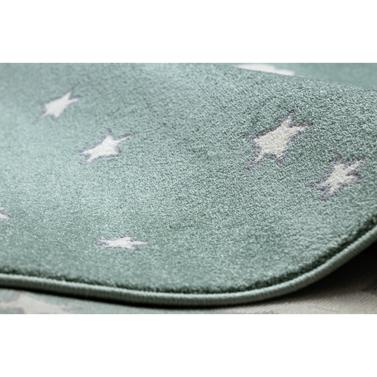 Covor modern pentru copii în culoarea verde, disponibil în diverse dimensiuni