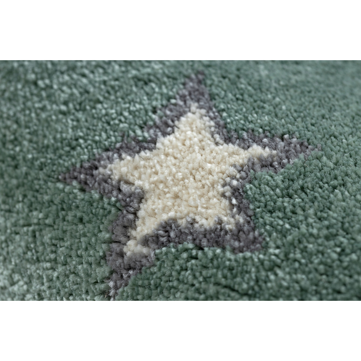 Covor modern pentru copii în culoarea verde, disponibil în diverse dimensiuni