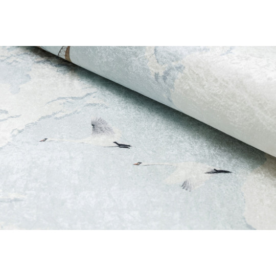 Covor pentru copii cu hartă a lumii în culoarea albastră