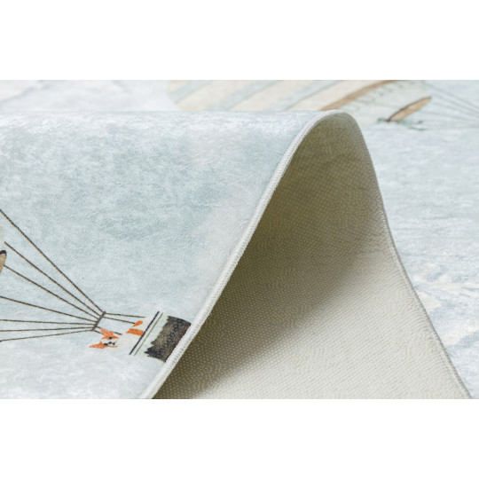 Covor pentru copii cu hartă a lumii în culoarea albastră