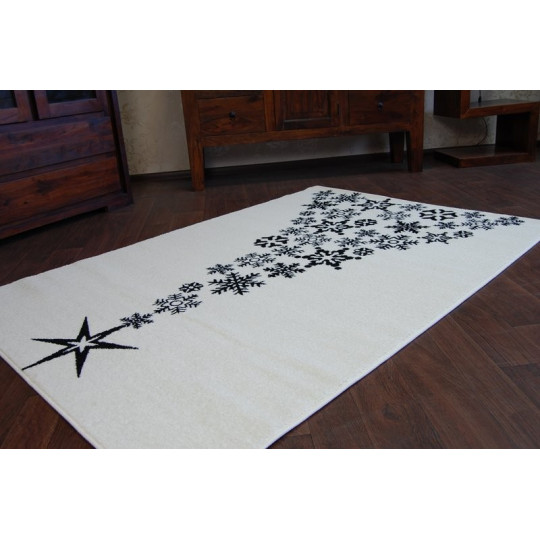 Covoare de Crăciun de culoare albă cu motiv de brad de Crăciun