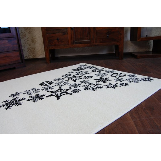 Covoare de Crăciun de culoare albă cu motiv de brad de Crăciun