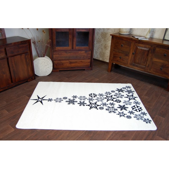 Covoare de Crăciun de culoare albă cu motiv de brad de Crăciun