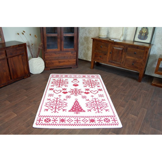 Covorase cu motive de Crăciun în culoarea roșie