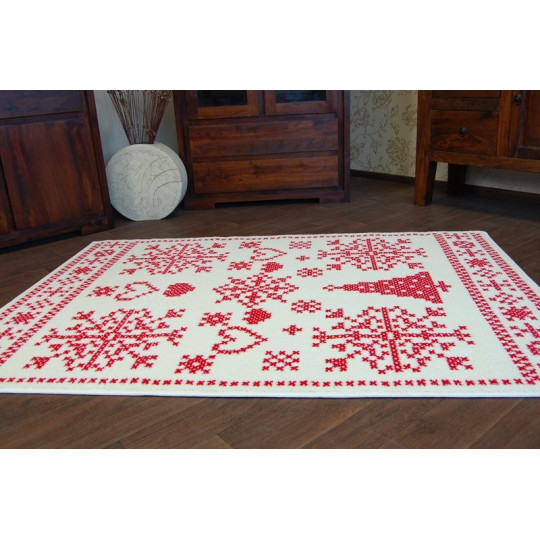 Covorase cu motive de Crăciun în culoarea roșie