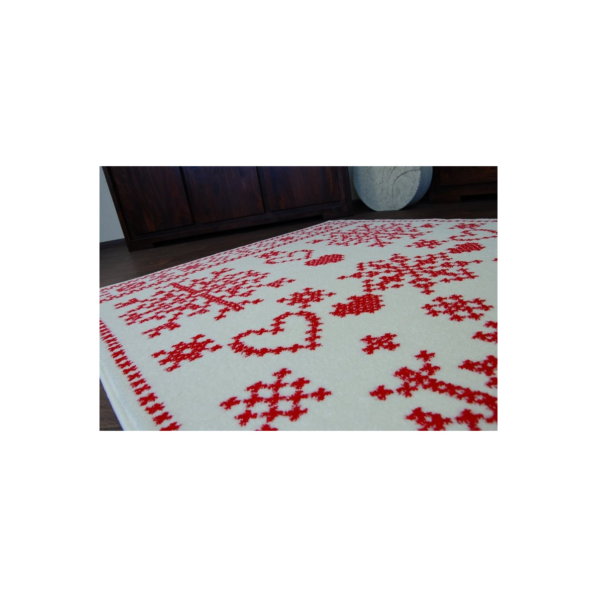 Covorase cu motive de Crăciun în culoarea roșie