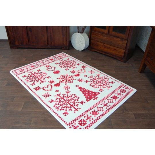 Covorase cu motive de Crăciun în culoarea roșie