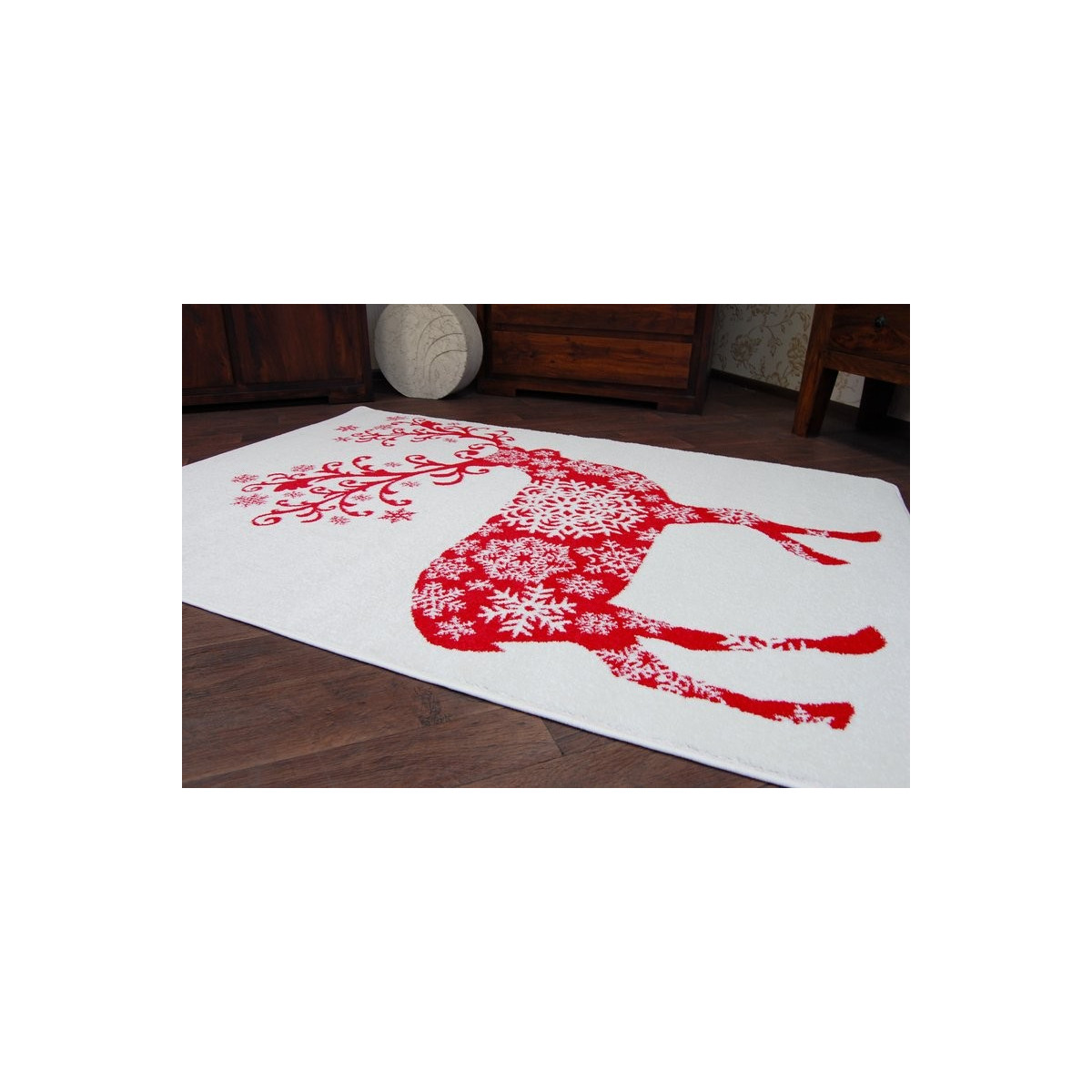 Un covor de calitate pentru Crăciun cu un ren