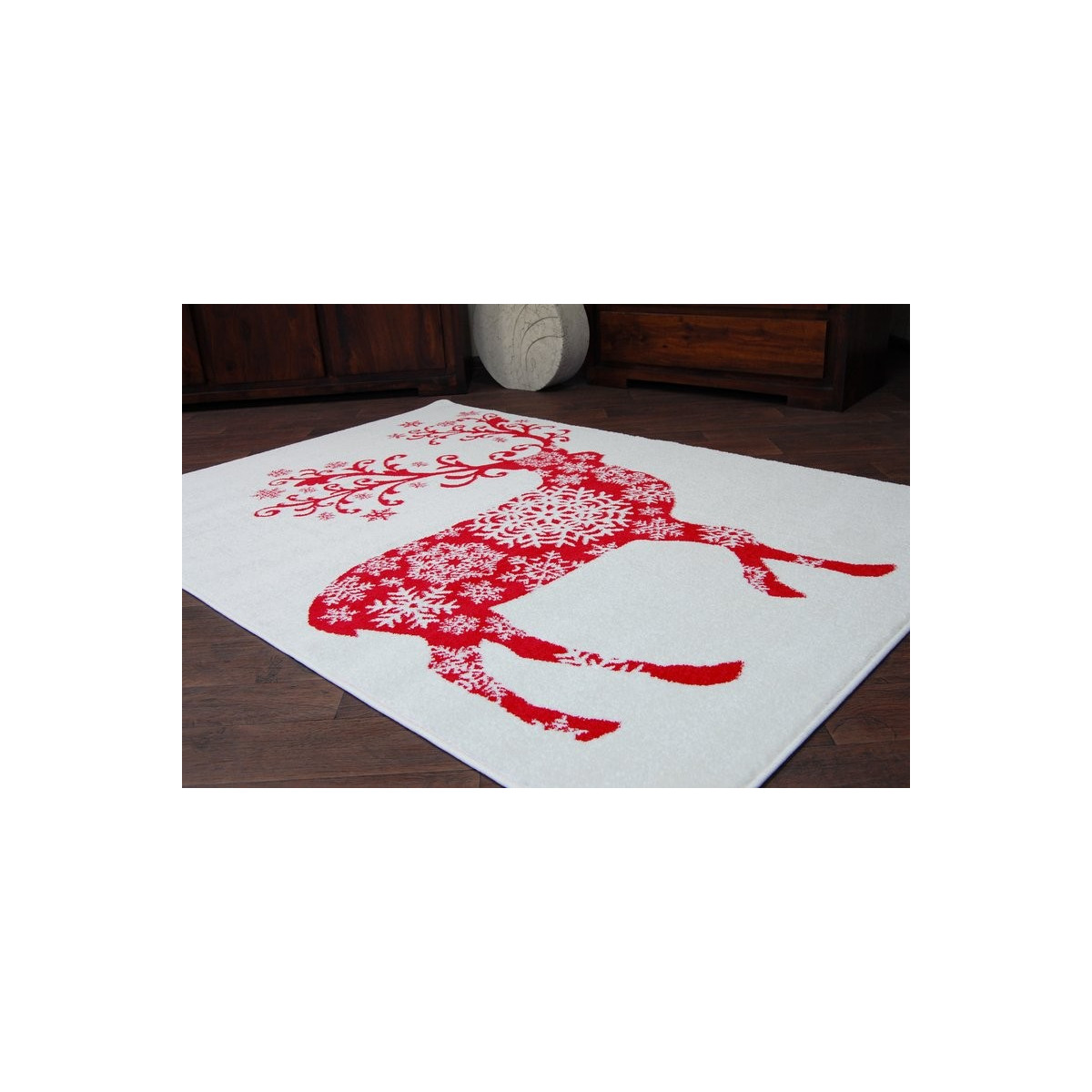 Un covor de calitate pentru Crăciun cu un ren