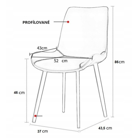 Scaun modern pentru dining din faux piele, de culoare gri