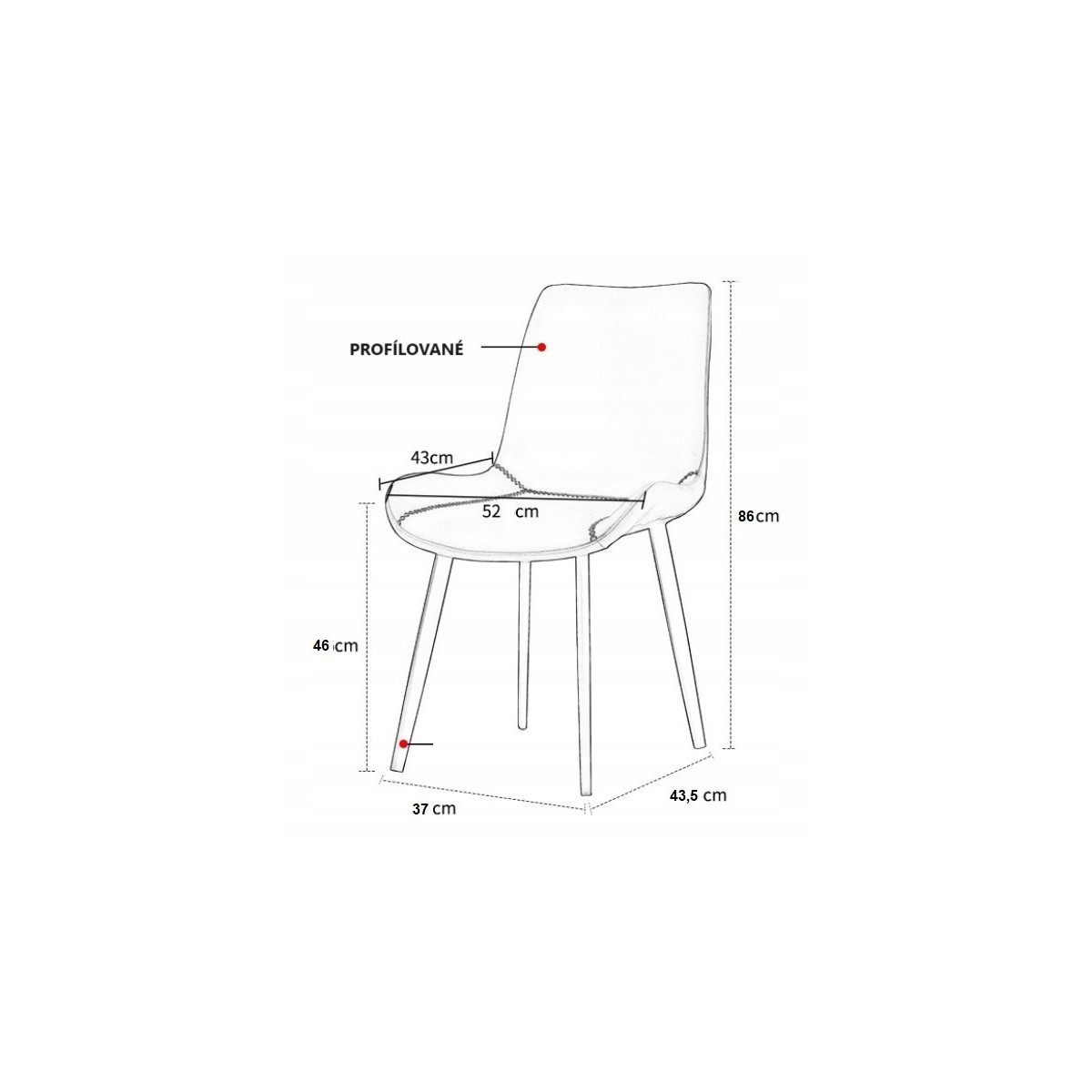 Scaun modern pentru dining din faux piele, de culoare gri