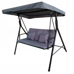 Hojdață gri pentru 3 persoane pentru terasă sau grădină