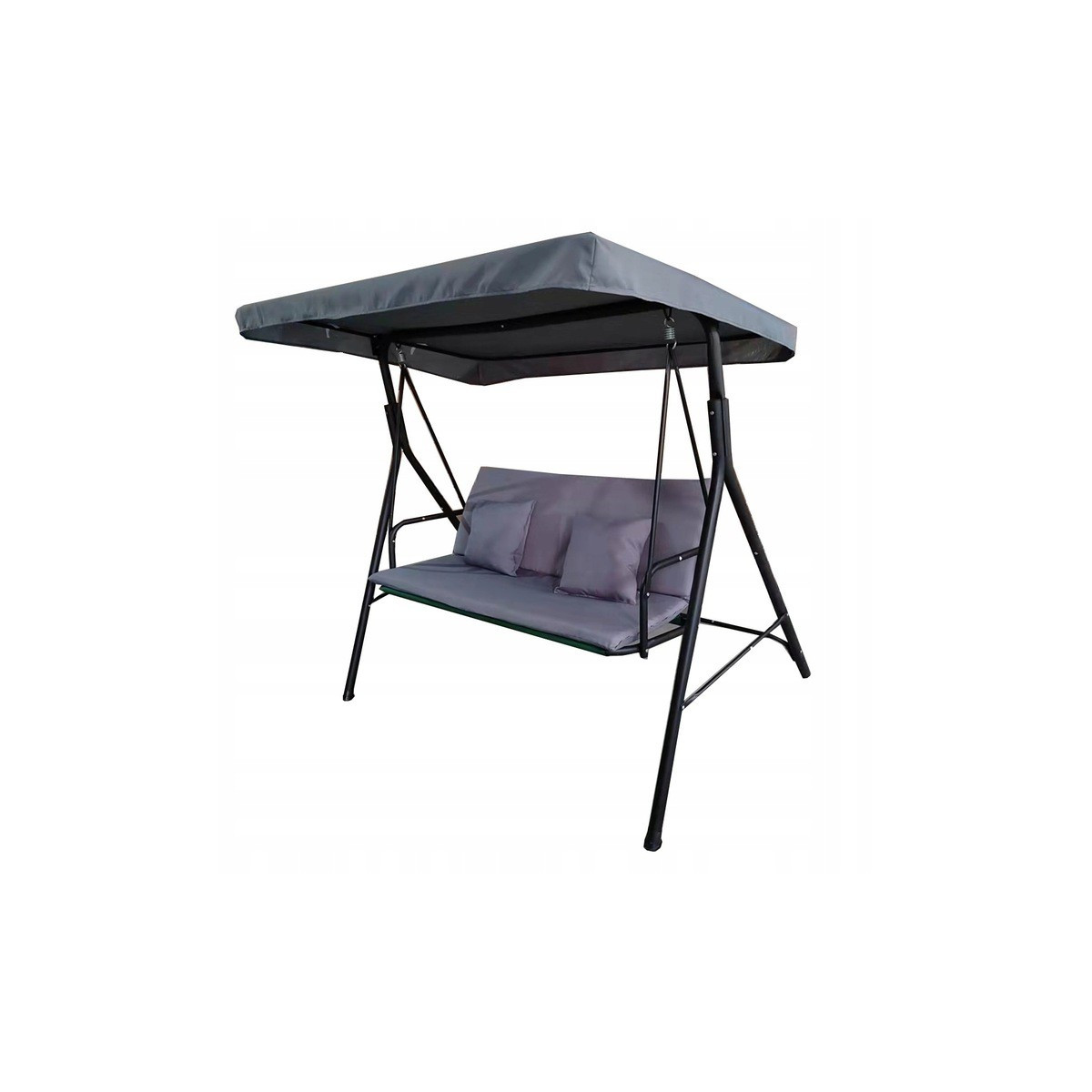 Hojdață gri pentru 3 persoane pentru terasă sau grădină