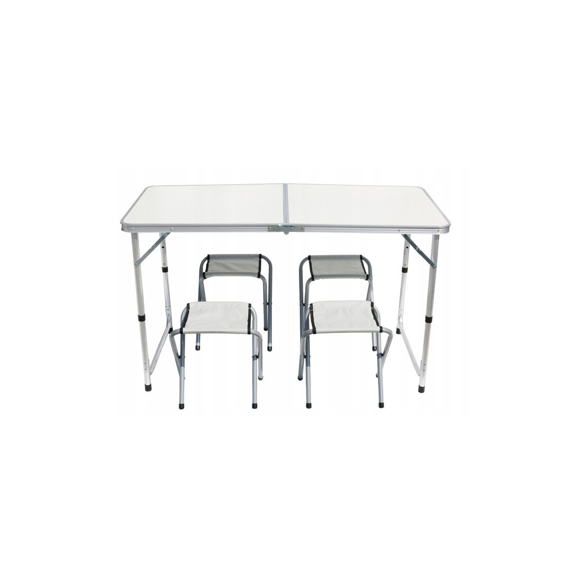 Set turistic de scaune și masă de culoare albă