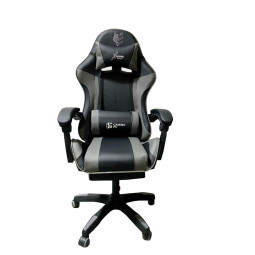 Scaun de gaming reglabile de culoare gri