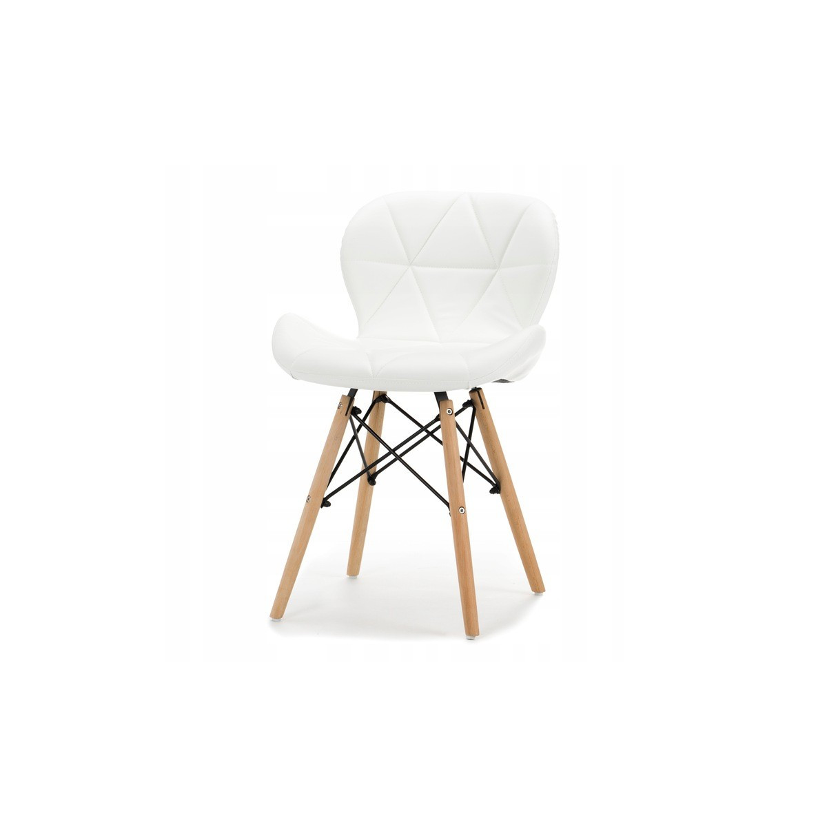 Scaun de dining din piele la un preț super în culoarea albă