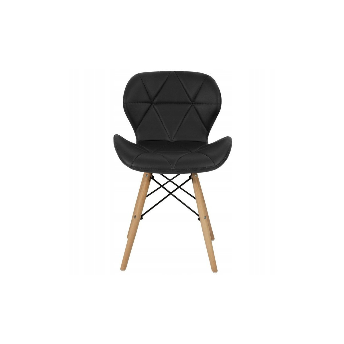 Scaune de bucătărie de culoare neagră din piele ecologică