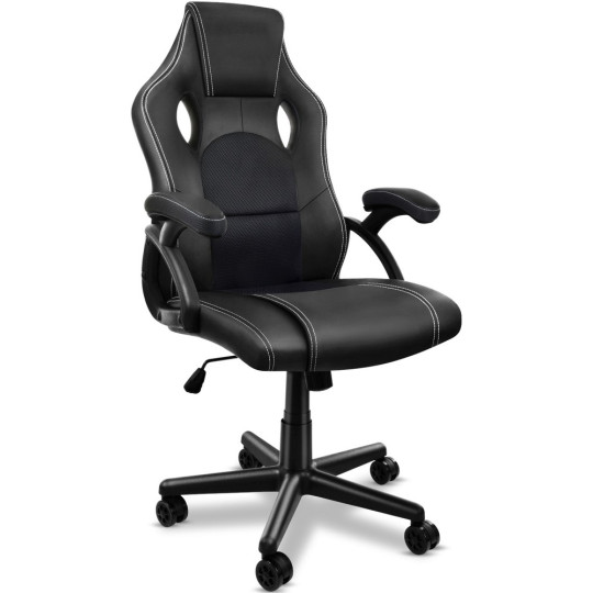 Scaun de jocuri RacerPRO de culoare neagră