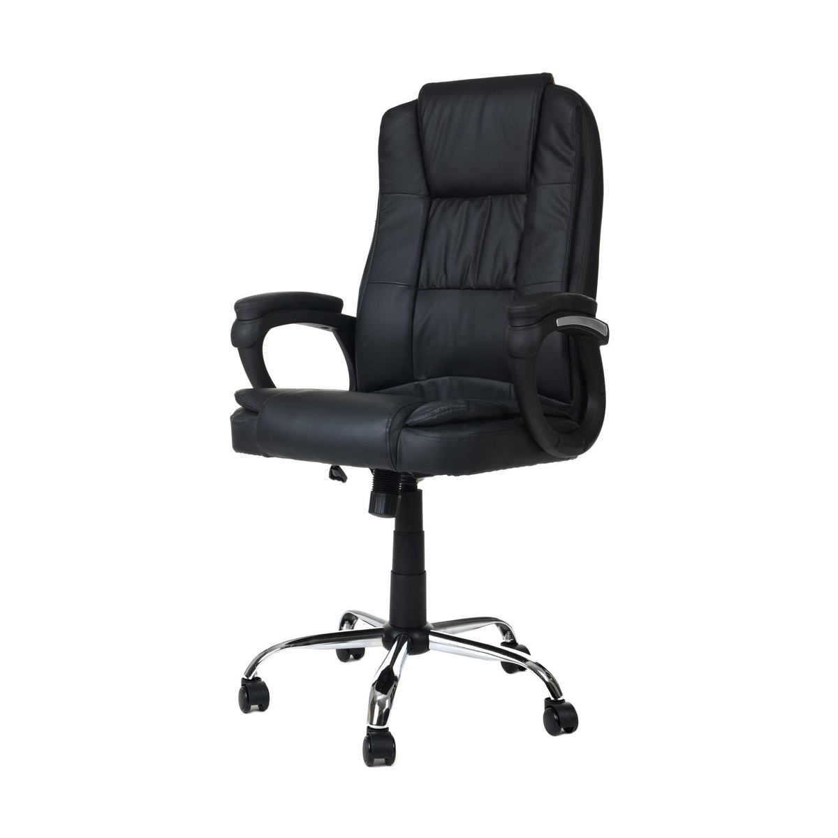 Scaun de birou din piele neagră