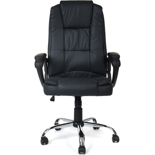 Scaun de birou din piele neagră