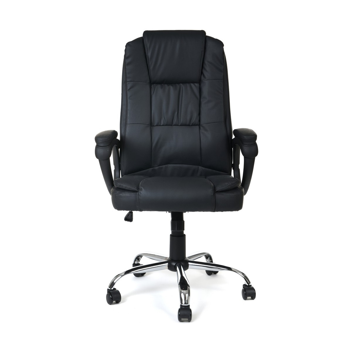 Scaun de birou din piele neagră