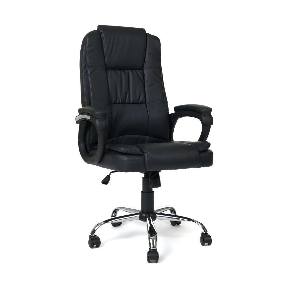 Scaun de birou din piele neagră