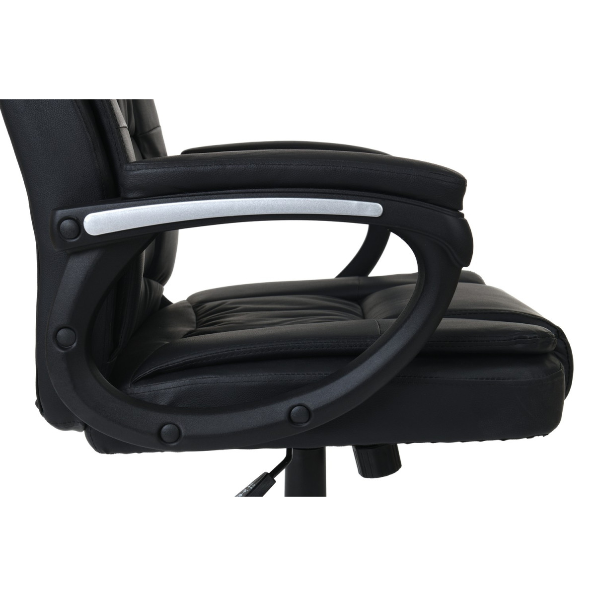 Scaun de birou din piele neagră