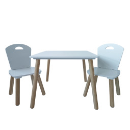 Set de scaune pentru copii și masă de culoare albă