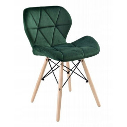 Scaun de dining confortabil de culoare verde