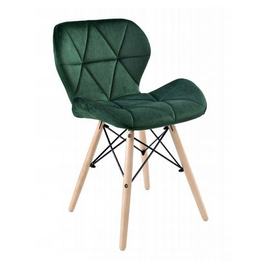 Scaun de dining confortabil de culoare verde