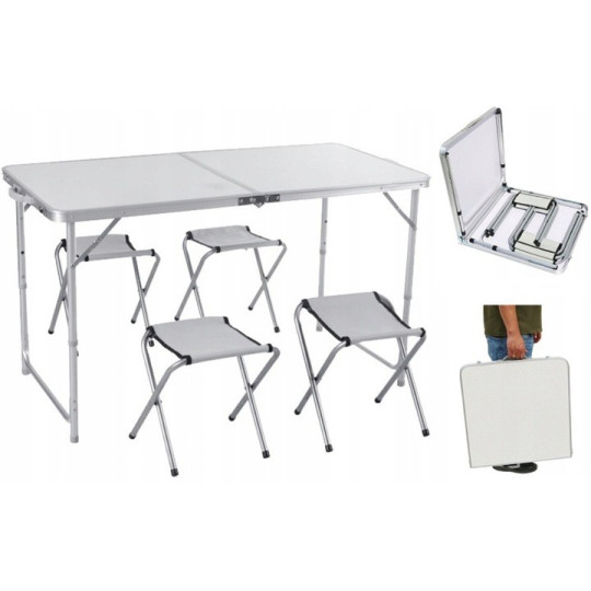 Set de camping în cutie cu scaune și masă