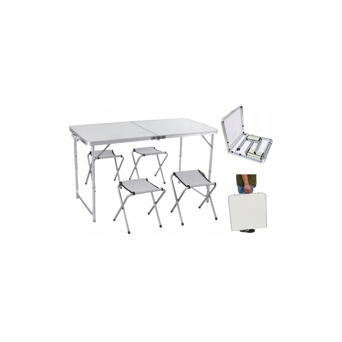 Set de camping în cutie cu scaune și masă