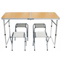 Set de camping în cutie cu scaune și masă