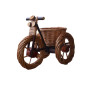 Ghiveci de grădină din rattan în formă de bicicletă