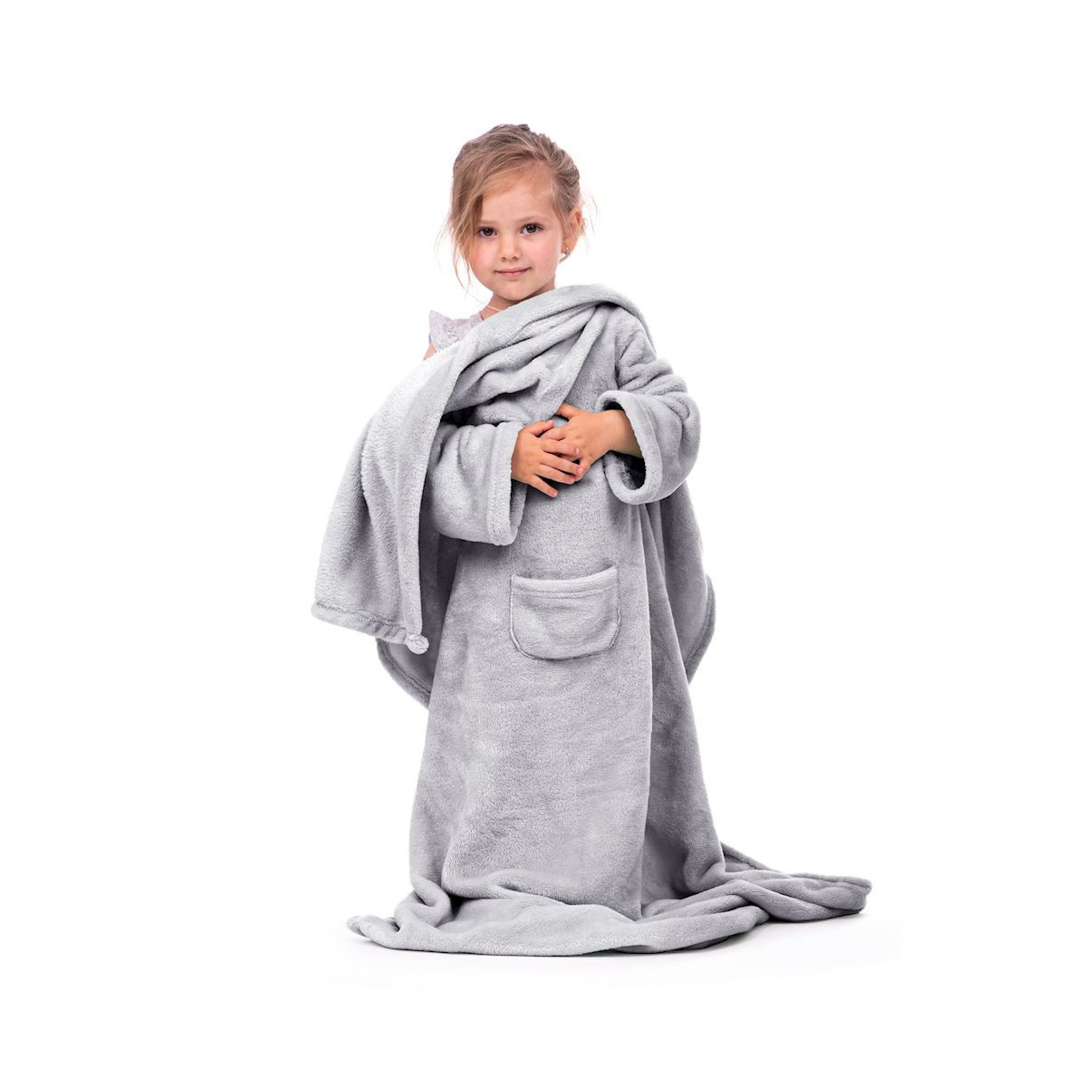 Pătură pentru copii în culoarea gri, 90x105 cm