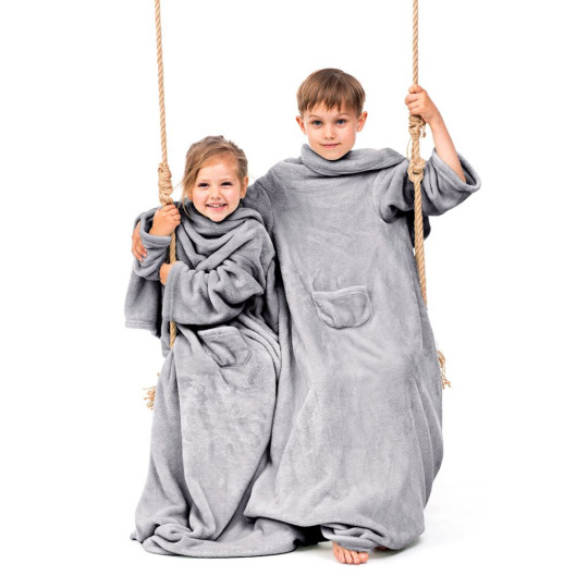 Pătură pentru copii în culoarea gri, 90x105 cm