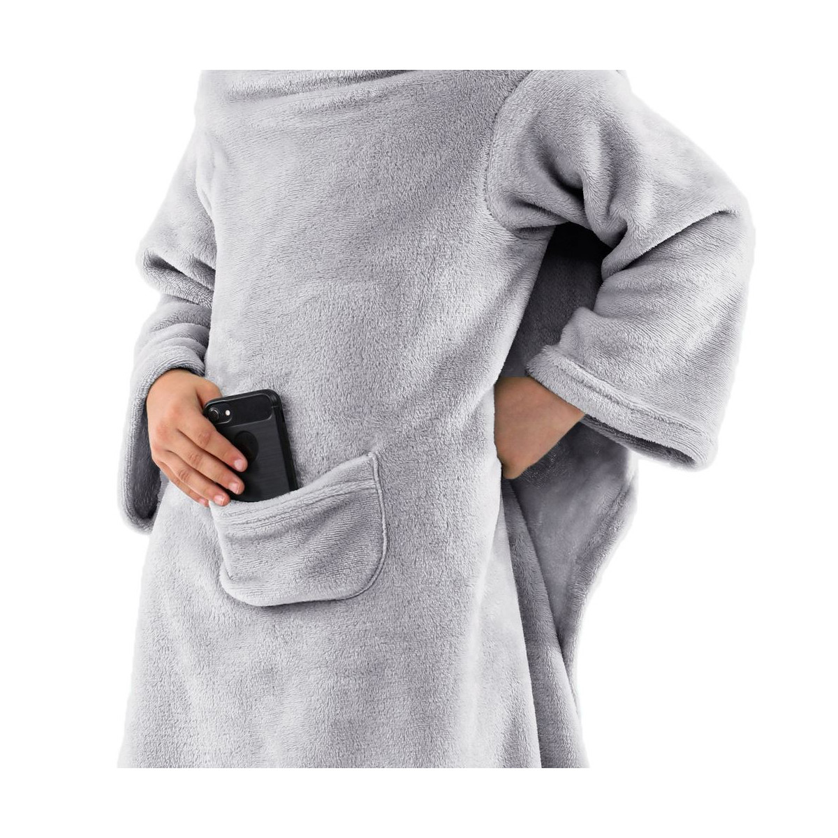 Pătură pentru copii în culoarea gri, 90x105 cm