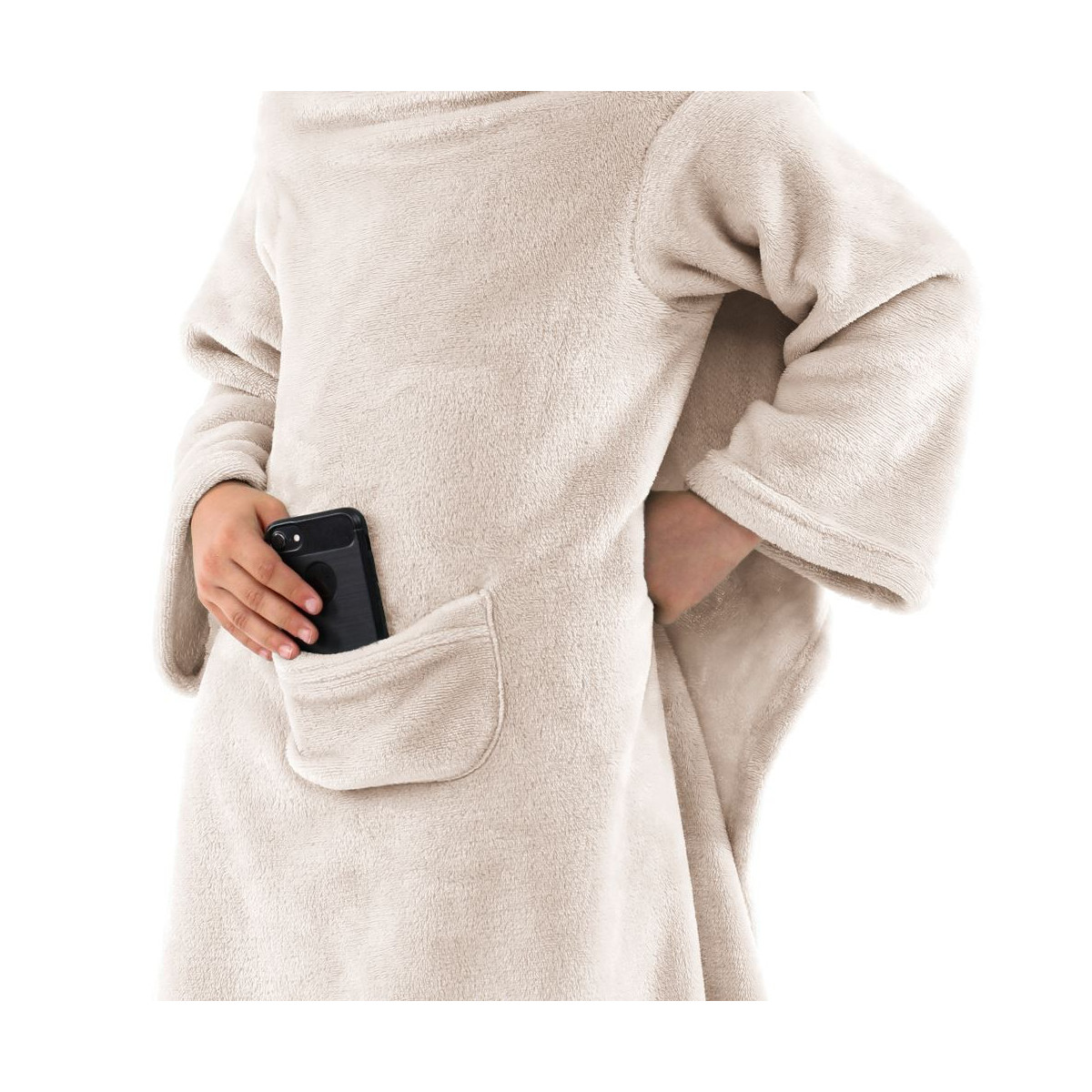 Buclele de calitate pentru copii în culoarea bej, 90x105 cm