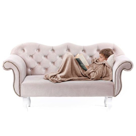 Pătură pentru copii de culoare maro cu mâneci, 90x105