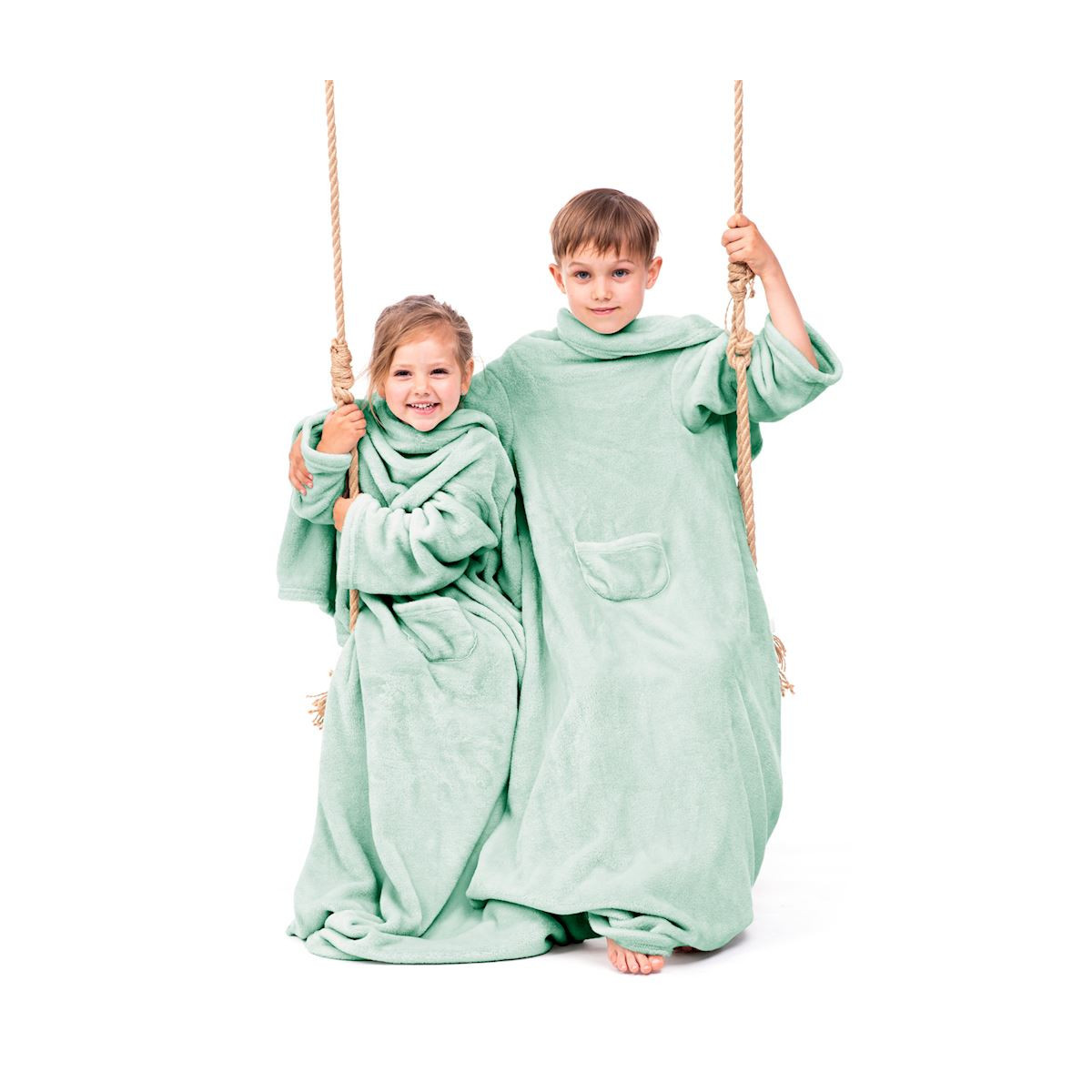 Patura de mentol pentru copii cu mâneci 90x105 cm