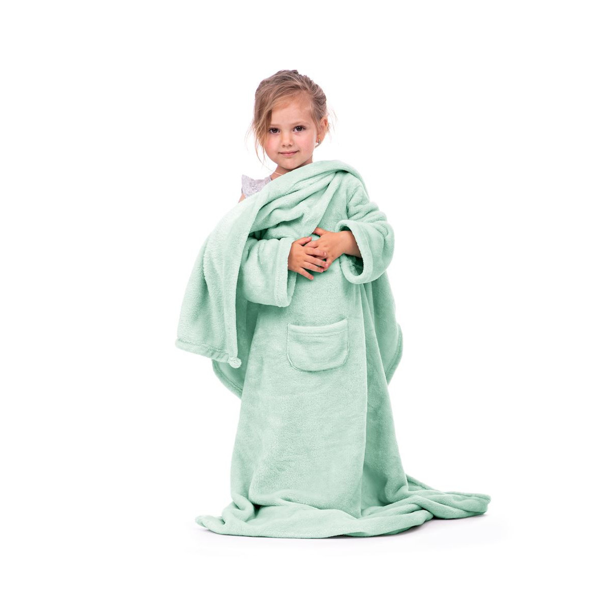 Patura de mentol pentru copii cu mâneci 90x105 cm