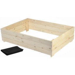 Pârtiu ridicată de lemn cu dimensiunile 150x120x30 cm