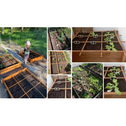 Pârtiu ridicată de lemn cu dimensiunile 150x120x30 cm