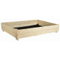 Grădină cu un pat natural ridicat cu dimensiunile de 120x120x20 cm