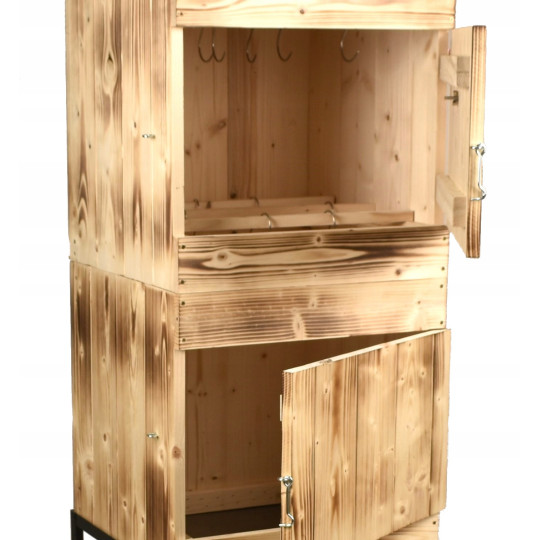 Uşiţi din lemn de calitate cu focar cu două camere + Cadou