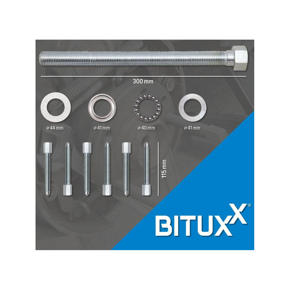 Set pentru montarea rulmenților din partea din față a hub-ului, 31 de piese.