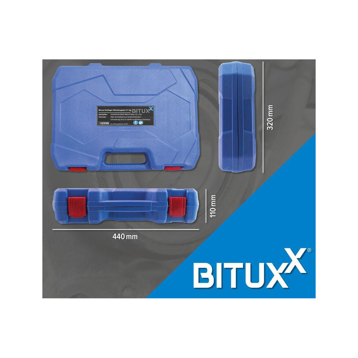 Set pentru montarea rulmenților din partea din față a hub-ului, 31 de piese.