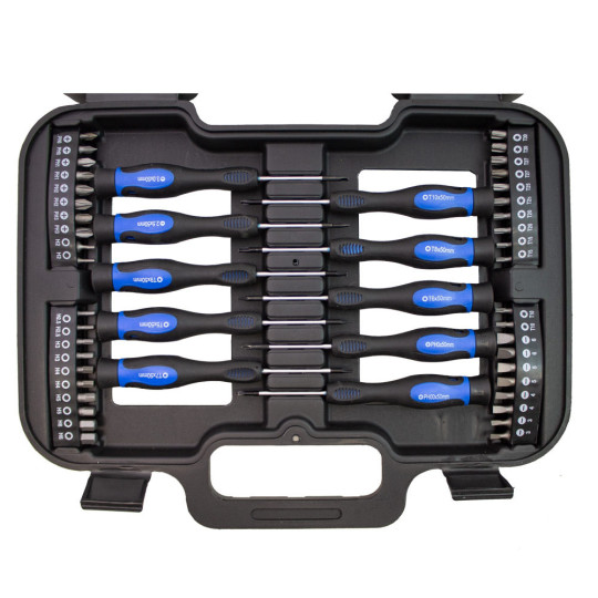 Set de șurubelnițe TORX cu bit drept în cruce, 58 buc.