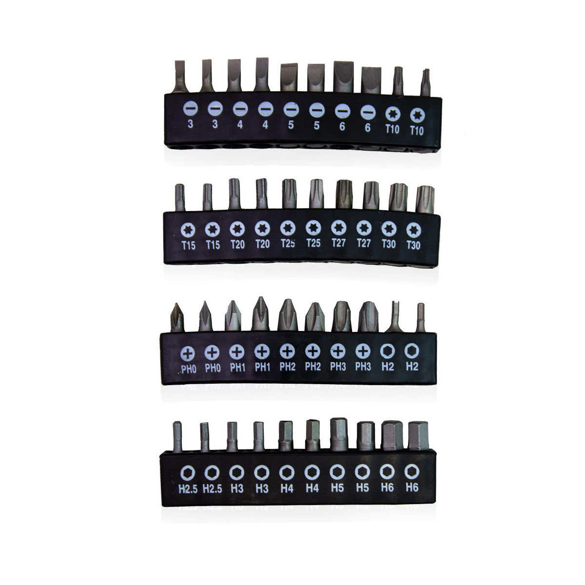 Set de șurubelnițe TORX cu bit drept în cruce, 58 buc.